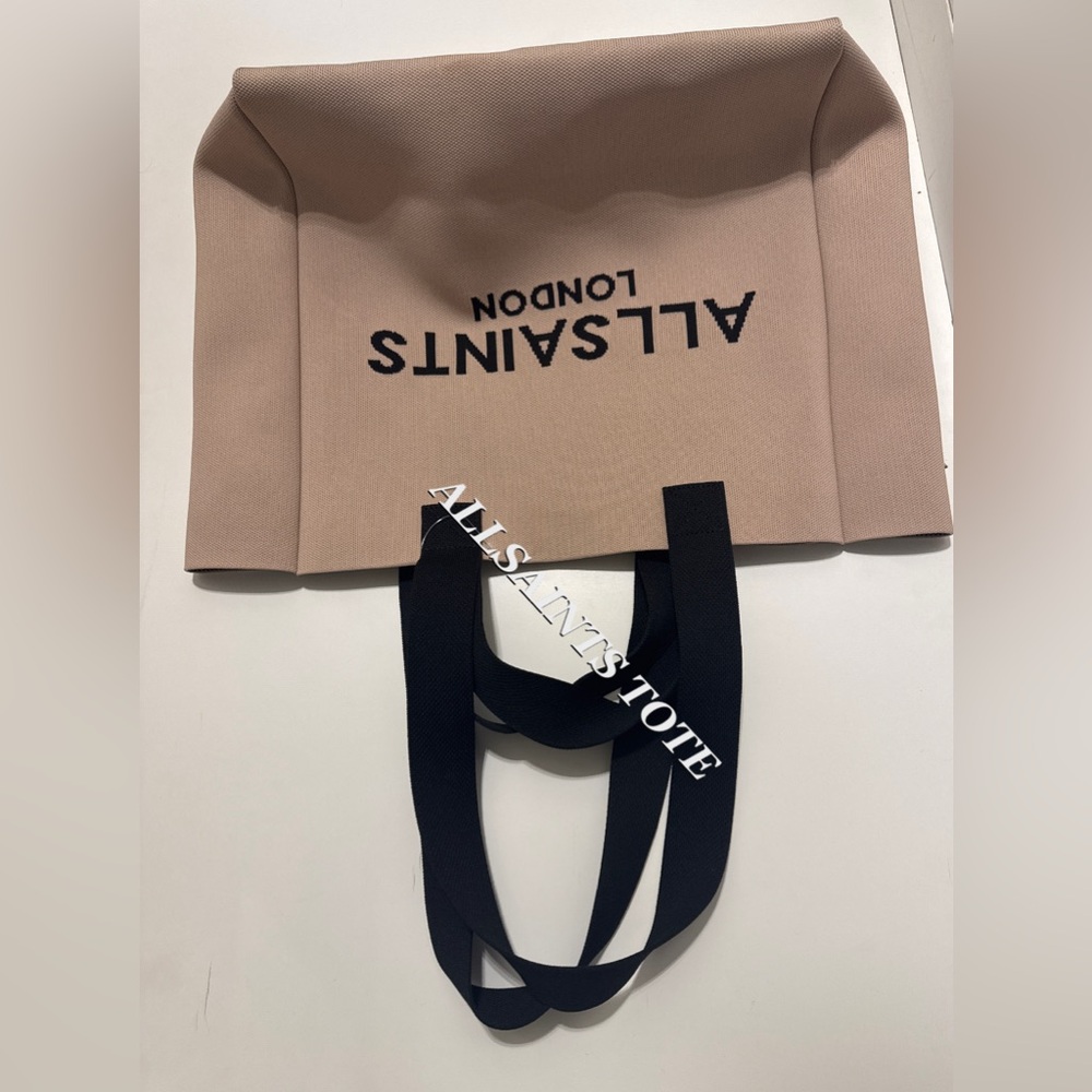 ALLSAINTS IZZY LARGE LOGO KNITTED TOTE BAG - Picture 8 of 16